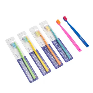 2024 New Wholesale Customized logo Soft Portable Plastic Family and Hotel Adult Toothbrush