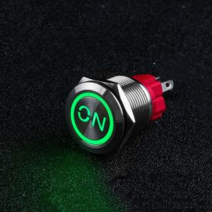 Interruptor de Botón Pulsador Metálico de 19mm con Terminal de Tornillo de 2 Pines, Momentáneo, en Oferta - Product Image 2