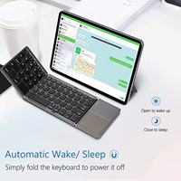 Keyboard Mini Lipat Portabel B028, Keyboard Nirkabel Bt Isi Ulang, Keyboard Perjalanan untuk Android, Laptop, PC, Tablet