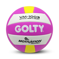 Ballon de volley-ball GOLTY VM-1003 taille 5, poids 260-280g et circonférence 650-670mm, en PVC, personnalisé, 18 panneaux, couture à la machine