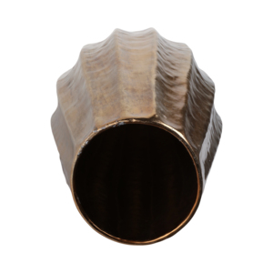 Vaso Moderno in Metallo Scanalato Alto, Decorazione d'Angolo per Soggiorno, Camera da Letto, Ufficio - Product Image 6