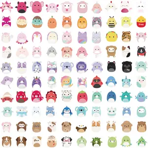 100pcs Holographic Kawaii Children's Cartoon Animal Stickers 100 Kinds Of Kindergarten Reward Cute Cartoon Animal Stickers Pack