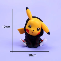 Figura de PVC estilo sudadera con capucha de monstruo amarillo adorable al por mayor, juguete modelo para regalo de cumpleaños para niños, decoración de escritorio en casa, adorno coleccionable