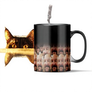 แก้วกาแฟเซรามิคลายการ์ตูนเปลี่ยนสีได้ตามสั่ง ปลอดภัยสำหรับเครื่องล้างจาน แก้วของขวัญแบบพิมพ์ลายด้วยความร้อน สำหรับใช้ในงานส่งเสริมการขาย - Product Image 1