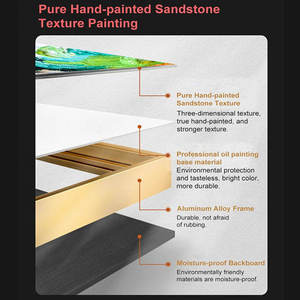 Nhà máy tùy chỉnh trừu tượng bức tranh vải tường nghệ thuật làm bằng tay trên vải tác phẩm nghệ thuật cho trang trí tường nhà - Product Image 6