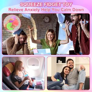 Jouets sensoriels anti-stress pour adolescents, multicolores, en forme de bonbons, de glaçons, de diamants, de boules anti-stress moelleuses et de capsules, avec plusieurs designs - Product Image 5