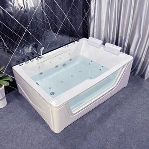 Vente directe usine : Baignoire balnéo autoportante de luxe rose et blanche, avec 2 coussins, pour bain à bulles et massage - Product Image 4