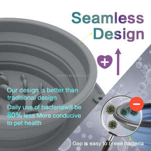 厂家价格便携式防呛可折叠2组合碗宠物狗粮给水慢速喂食器旅行碗 - Product Image 6