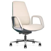 Chaise de bureau de direction en cuir italien de luxe, chaise de direction en cuir de vachette avec fonction d'inclinaison, bureau d'étude pour ordinateurs.