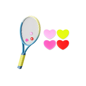 רטט טניס דופק בצורת לב סיליקון מחבט זעזועים מחרוזת זעזועים - Product Image 1