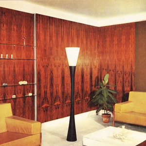 Floor Lamp With Off White Shade Iron Body LED <b>Light</b> Source For Villa Interior - Product Image 2