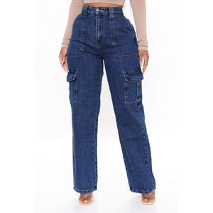 Pantaloni <span class=keywords><strong>larghi</strong></span> <span class=keywords><strong>larghi</strong></span> a vita alta da <span class=keywords><strong>donna</strong></span> pantaloni in Denim leggero traspirante stile Y2K all'ingrosso dalla Cina - Product Image 1