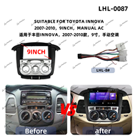 Cadre d'autoradio en gros pour TOYOTA INNOVA 2007-2014, cadre multimédia pour écran de voiture avec climatisation automatique, façade de cadre de radio Android pour voiture