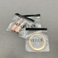 Sac à fermeture éclair pour bijoux, bracelet, collier, emballage, pochette zippée, taille mini personnalisée, emballage en PVC transparent givré, recyclable