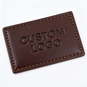 High Quality Retro Embossed Letter PU <strong>Label</strong> Customizable <strong>Leather</strong> PU <strong>Label</strong> for Bags Shoes Garments Private Brand - Product Image 6