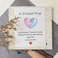 Nouveau dégradé rabat poche pantalon résine coeur décoratif cadeau câlin carte de voeux Confession amour symbole vieux bijoux