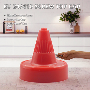 Bouchons de bouteilles en plastique noir de qualité alimentaire, taille EU 24/410, avec doublure d'induction en aluminium pour pots de miel - Product Image 3