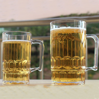 Chope à bière en verre borosilicaté personnalisée d'une capacité de 300ml Nouveau design Fête de bar-restaurant disponible en gros Bardak Kupa Fincan Tazza