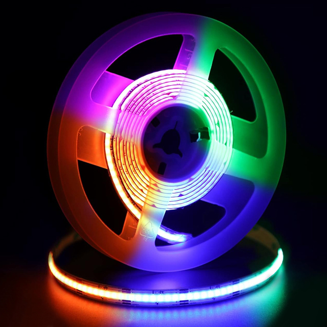 RGB IC COB LED Strip Light DC12V 24V Smart Copper Tape USB WiFi Control Color Changing Ambient Lighting
