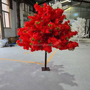 Décoration de mariage Faux arbre floral japonais Sakura 8ft 10 ft <span class=keywords><strong>rouge</strong></span> coloré soie artificielle fleur de <span class=keywords><strong>cerisier</strong></span> arbre à vendre - Product Image 2