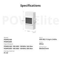 SONOFF POW Elite Smart Power Meter Beralih 16A Wifi Monitor Energi Konsumsi Daya Switch Modul dengan LCD Bekerja dengan Alexa