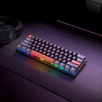 Clavier de jeu mécanique rétro-éclairé à 61 touches LED professionnel Clavier mécanique filaire USB 60%
