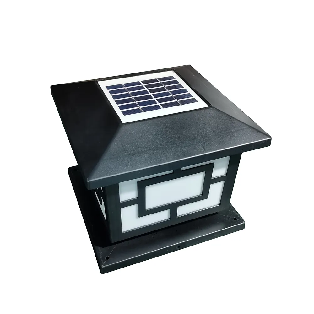 Outdoor Waterdichte Poort Lamp Rgb Kleur Solar Post Cap Licht Met Afstandsbediening