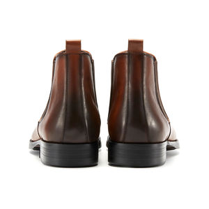 איטלקי מסוגנן mens מעור עגל ילסי מגפונים על נעלי קרסול על נעלי קרסול, שכבה העליונה cowhide קרסול מרטין נעליים - Product Image 6