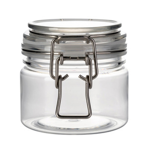 RTS 100pcs / Lot 200ml Portable New Seaweed Mud Sugar Candy Food Packaging Clip Top PET Round <b>Jar</b> - Product Image 4