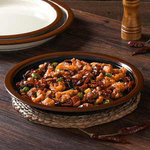 Xiangyuan <b>melamine</b> tableware <b>plates</b>, commercial round <b>plates</b>, restaurant and hotel spicy chicken <b>plates</b>, creative restaurant - Product Image 1