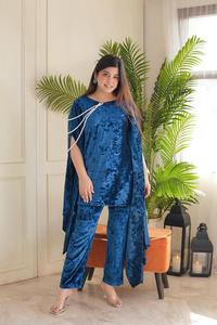 Trajes de Salwar Kameez de diseñador al por mayor con trajes de red y seda de trabajo de piedra bordada Dupatta para mujeres indias - Product Image 3