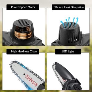 <span class=keywords><strong>Cortadora</strong></span> de <span class=keywords><strong>Madera</strong></span> Inalámbrica de 21 V Compatible con Batería <span class=keywords><strong>Makita</strong></span>, Herramienta Eléctrica de Podar con una Sola Mano, Motosierra Eléctrica para Jardinería - Product Image 6