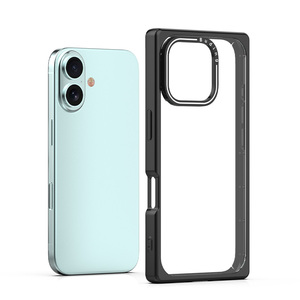 Mode <span class=keywords><strong>carré</strong></span> lentille cadre gouttes d'huile antichoc noir cadre TPU clair acrylique étuis téléphone pour <span class=keywords><strong>iPhone</strong></span> 17 16 15 14 13 12 <span class=keywords><strong>11</strong></span> étui - Product Image 3