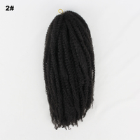 Extensiones de Cabello Sintético Trenzado Marley Cubano Popular, 18 y 24 Pulgadas, Color Rubio Degradado, Rizado y Encrespado
