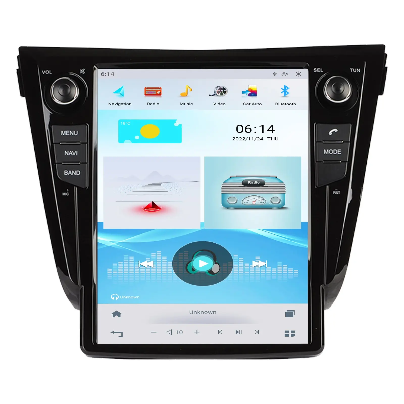 Autoradio Android 11 pour NISSAN X-TRAIL/Qashqai 2013- Qualcomm Auto Stereo Multimedia Player GPS Navigation Carplay Head Unit