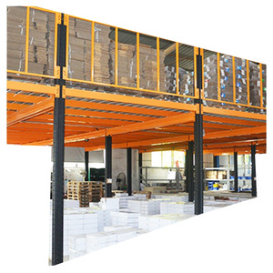 Mezzanine <b>Rack</b> Steel Platform 1 Layer Heavy Duty Solid Steel <b>Plate</b> Floor Screw Assembly Blue Powder Coated 1000kg Sqm Load - Product Image 4