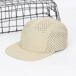 Gorra Deportiva Impermeable de 6 Paneles de Malla Transpirable, Gorra de Béisbol de Secado Rápido Sin Estructura, Logotipo Personalizado para Deportes al Aire Libre y Viajes - Product Image 4