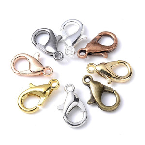 Cierre de Langosta de 12 mm, Aleación de Zinc Plateada, para Fabricación de Collares, Accesorios de Joyería, Forma de Gota, Accesorios DIY - Product Image 1