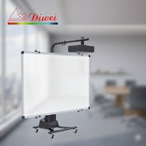 Carrito de Presentación Negro con Control Remoto, Capacidad de 50 kg, Altura Ajustable, Compatible con Pizarra Blanca, Rotación de Proyector de 360° - Product Image 5