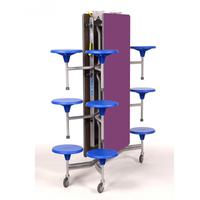Tables de cantine pliantes modernes en bois pour 12 personnes, tables mobiles pour universités et écoles