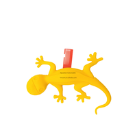 Diffuseur d'arômes portable en silicone en forme de gecko mignon pour grille d'aération de voiture, multicolore, emballé sous blister, décoration intérieure automobile