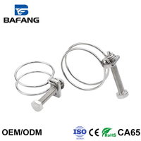 Collier de serrage mini robuste en acier inoxydable pour la fixation de flexibles en caoutchouc (eau, huile, gaz) dans le secteur de la santé