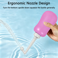 Bidet de voyage à pulvérisation verticale inversée, bouteille périnéale 360 ml pour le nettoyage post-partum et les soins de bébé