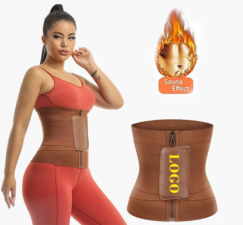 Fajas Colombianas High Compression Slimming Sweat Waist Trainer Body Shaper Belts Tummy Control Stomach Wrap Belt for Women