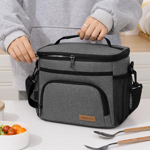 Sac isotherme Frische 9L, glacière portable pour le travail, les pique-niques et les activités de plein air, gris et noir - Product Image 4