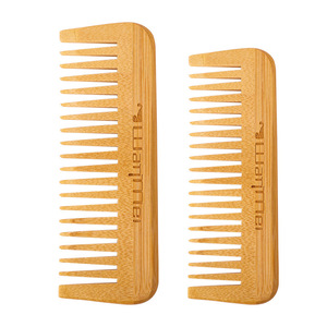 Peigne à dents larges en bois, grande taille, antistatique, pour la coiffure à domicile - Product Image 1