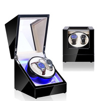 Custom Logo Luxe Multi Rood Hout Houten Opbergverpakking Automatische Roterende Collectie Horloge Winder Box
