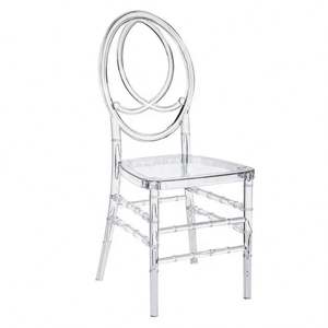 Chaise en acrylique, ensemble de tables à manger et de chaises pour fêtes en plein air, tables de banquet, chaise Chiavari empilable transparente - Product Image 1