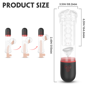VibraSuck Vergnügungsgerät  9+4+3 Modi medizinisches Silikon + ABS + TPE transparentes Design Sexspielzeug - Product Image 2
