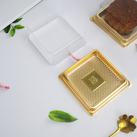 Boîtes en plastique pour Mini Gâteau Jetable PET Carré Récipient Alimentaire Blister Mousse Dessert Snack Fromage Dessert Présentoir Avec Couvercle
